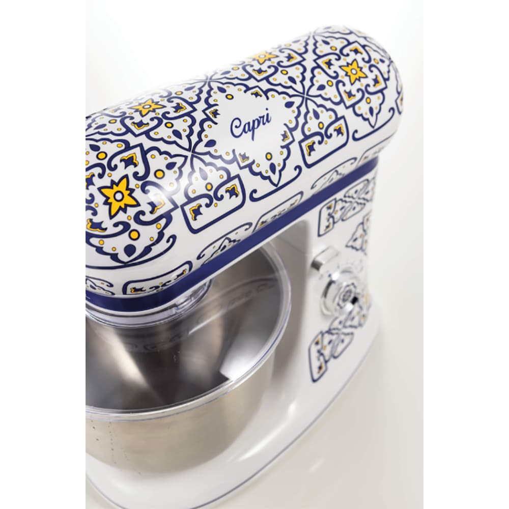 Robot de bucatarie ARIETE Capri C15880CAR0, vas 5.5l, 2400W, 7 trepte viteza, alb-albastru