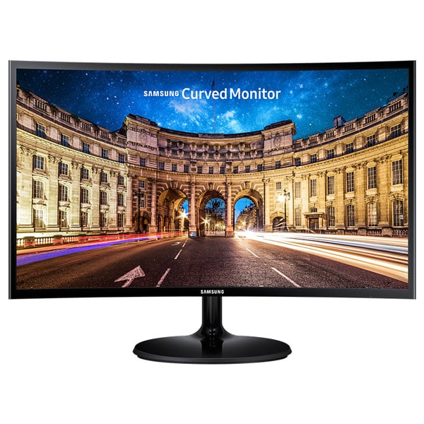 Monitor curbat LED VA SAMSUNG C24F390FHU, 24", Full HD, 60Hz, negru