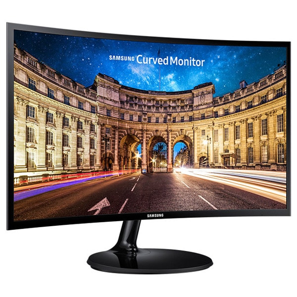 Monitor curbat LED VA SAMSUNG C24F390FHU, 24", Full HD, 60Hz, negru