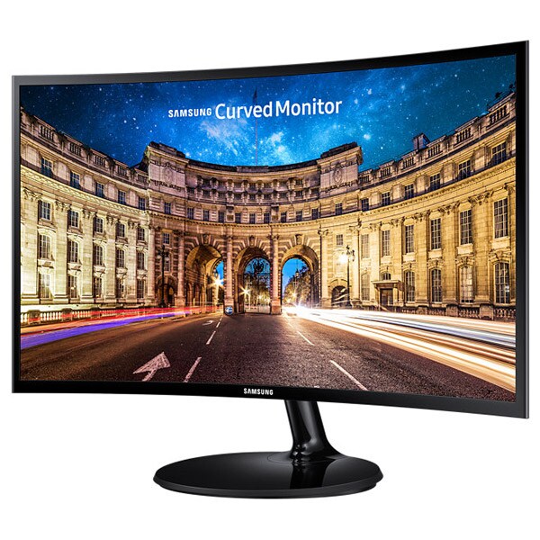 Monitor curbat LED VA SAMSUNG C24F390FHU, 24", Full HD, 60Hz, negru