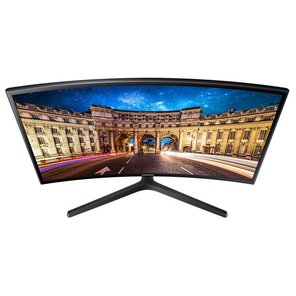 Monitor LED VA SAMSUNG C24F396FHU, 24" Curved, Full HD, 60Hz, negru