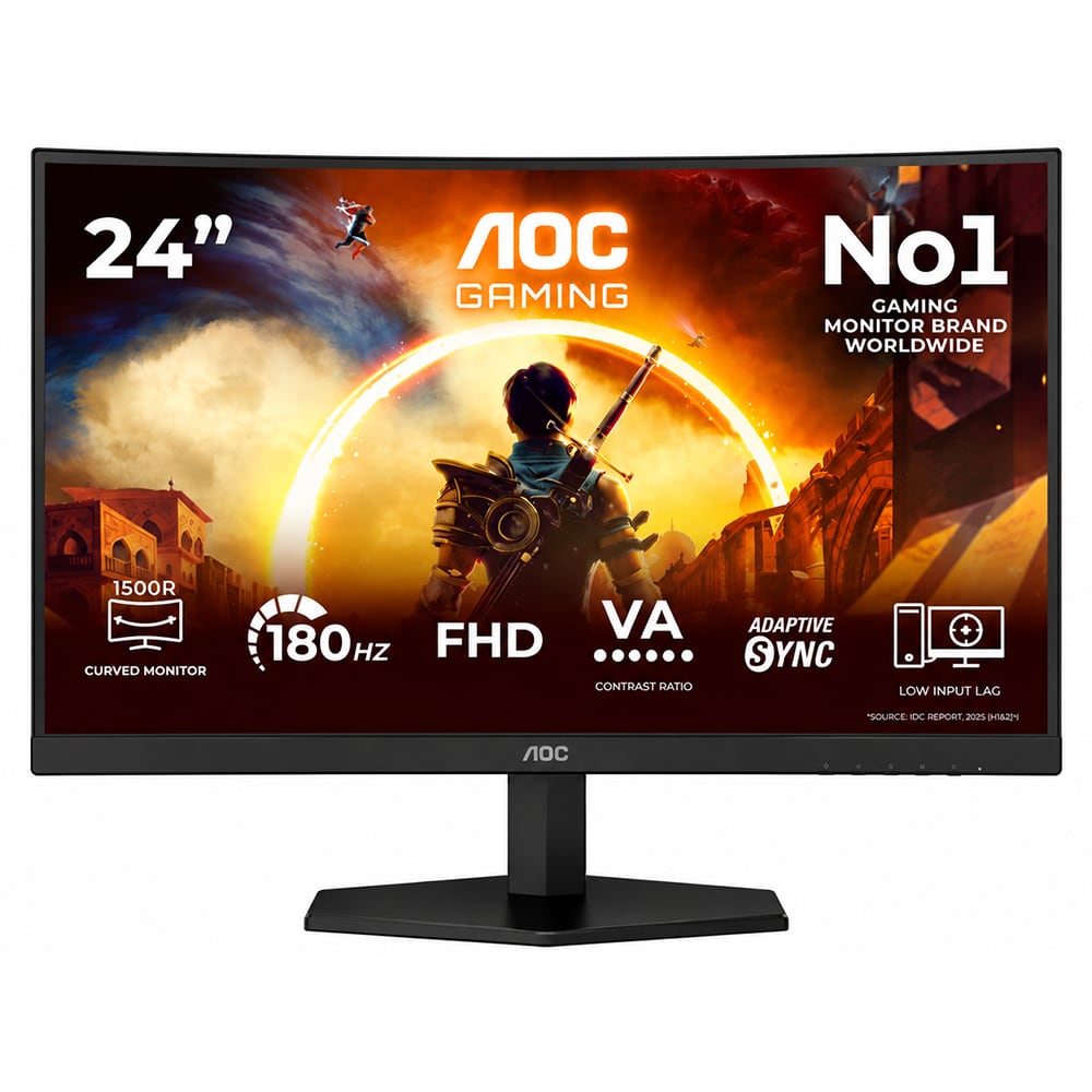 Monitor Gaming LED VA Curbat AOC C24G42FE, 23.6", Full HD, 180Hz, Adaptive Sync, negru