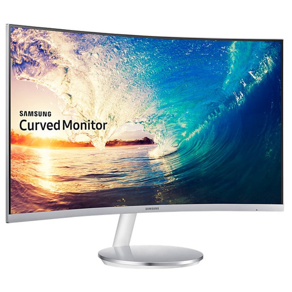 Monitor curbat LED VA SAMSUNG C27F591FDU, 27", Full HD, 60Hz, argintiu