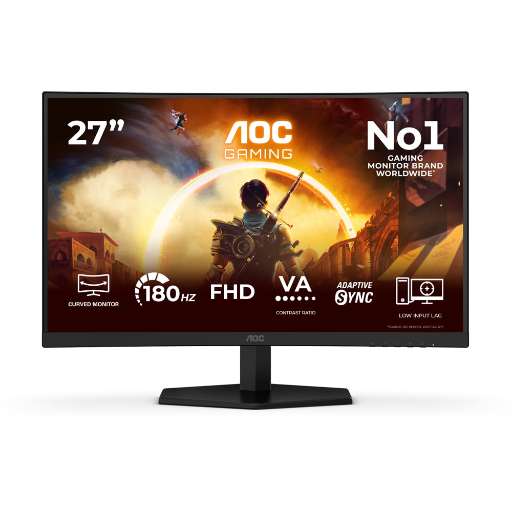 Monitor Gaming LED VA Curbat AOC C27G42FE, 27", Full HD, 180Hz, Adaptive Sync, negru