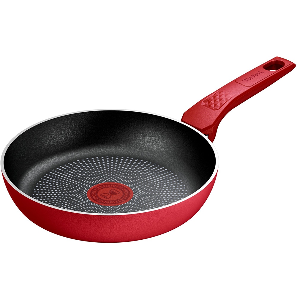 Tigaie TEFAL Daily Expert, 20cm, aluminiu, Thermo-Signal, invelis antiaderent, rosu