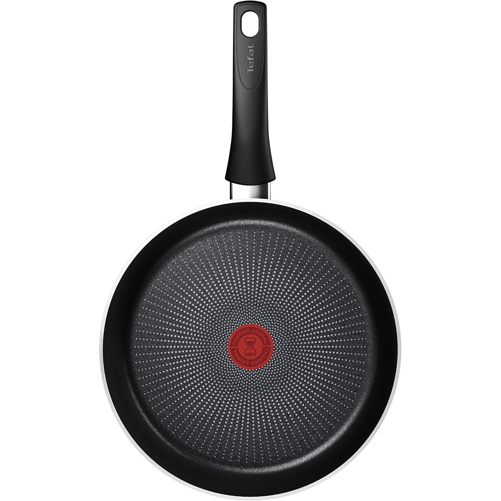 Tigaie TEFAL Force, 24 cm, aluminiu, Thermo-Signal, invelis antiaderent, negru