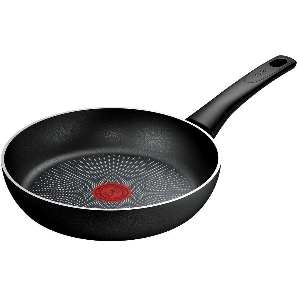 Tigaie TEFAL Force, 24 cm, aluminiu, Thermo-Signal, invelis antiaderent, negru