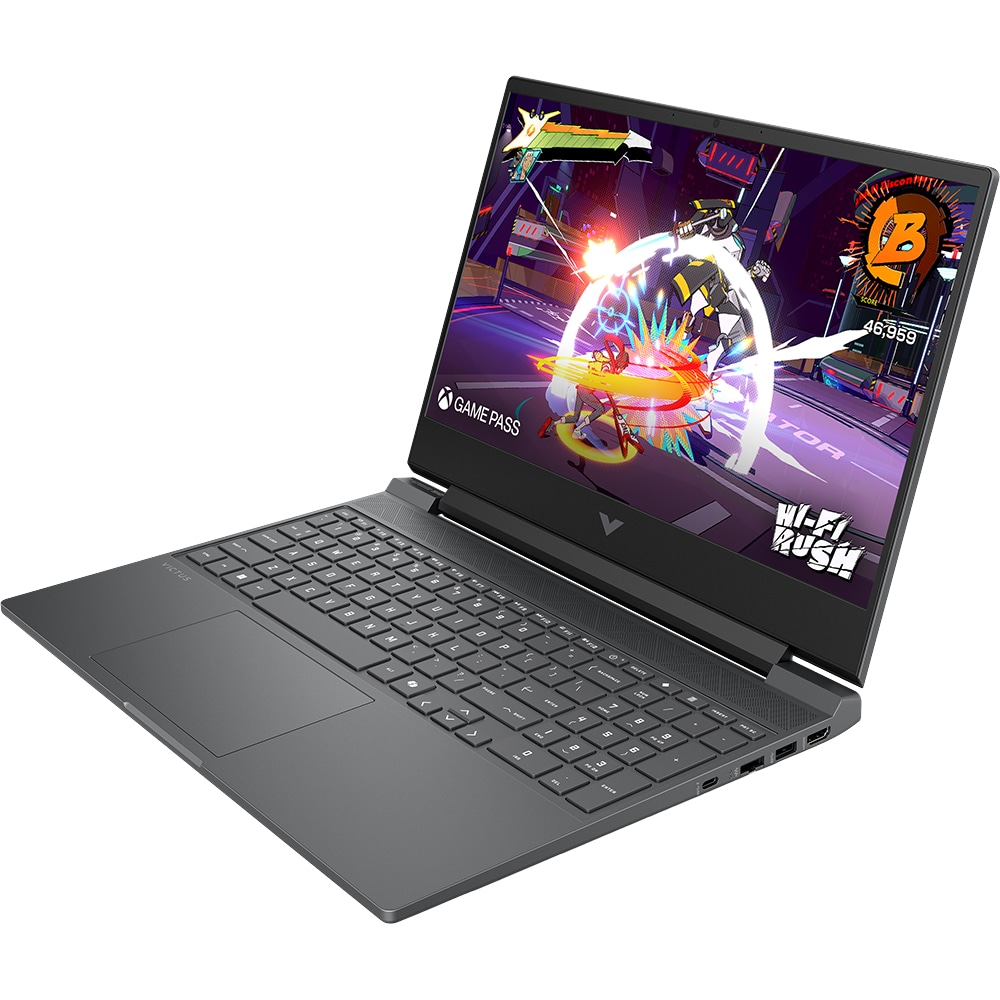 Laptop HP Victus 15-fa2101nn, Intel Core 7 240H pana la 5.2GHz, 15.6" Full HD, 24GB, SSD 1TB, Intel Graphics, FreeDos, negru