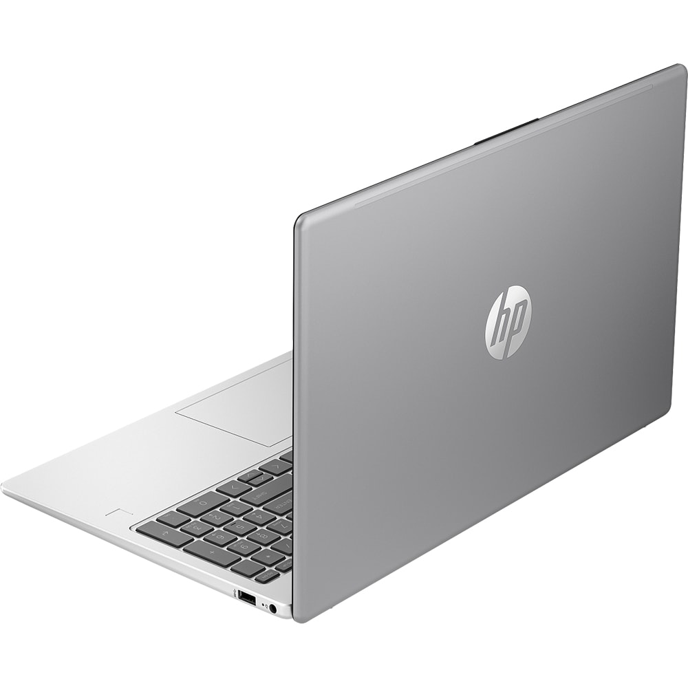 Laptop HP 250R G10, Intel Core 3 100U pana la 4.7GHz, 15.6" Full HD, 16GB, SSD 512GB, Intel Graphics, Free Dos, argintiu