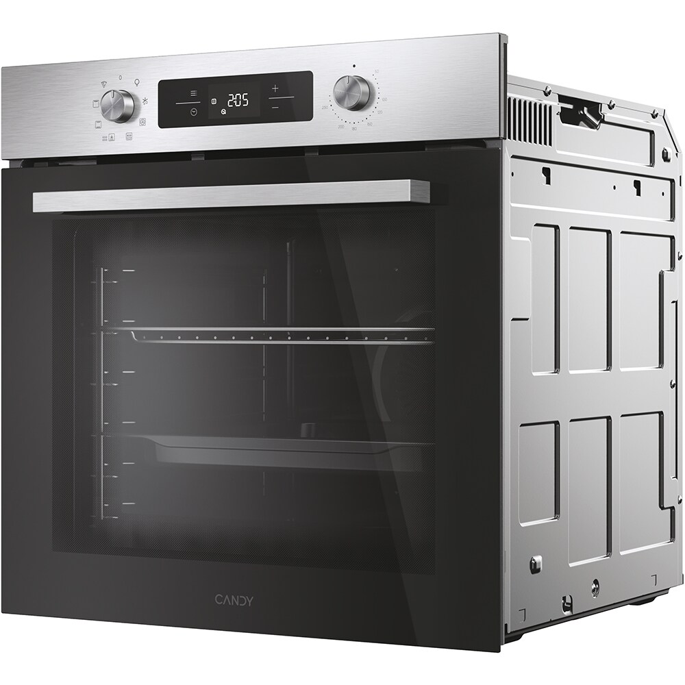 Cuptor incorporabil CANDY Bake 600 CA6 NP3T3HTX, Electric, Autocuratare hidrolitica, 78 l, Clasa A++, Wi-Fi, inox