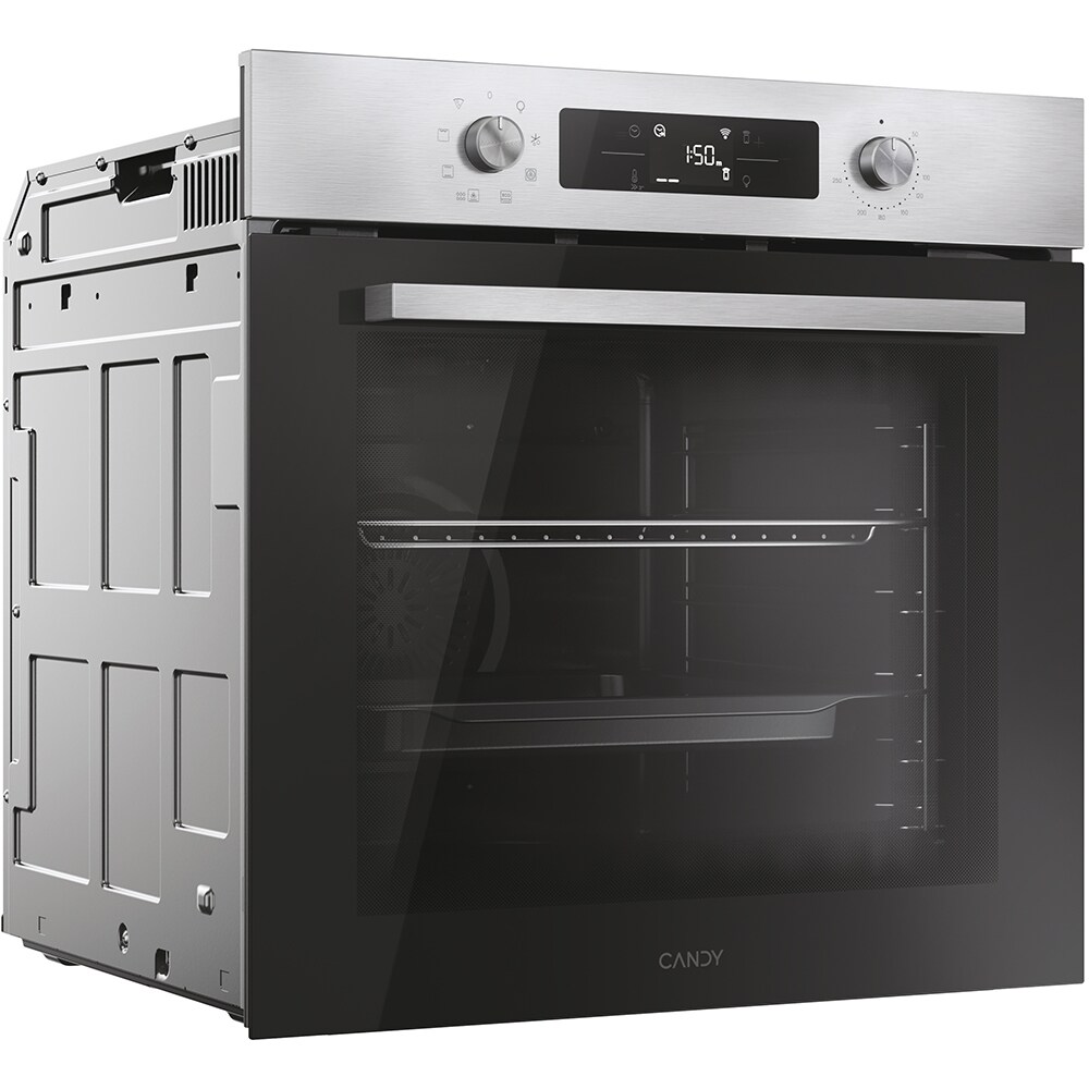 Cuptor incorporabil CANDY Bake 600 CA6 NP3T3HTX, Electric, Autocuratare hidrolitica, 78 l, Clasa A++, Wi-Fi, inox