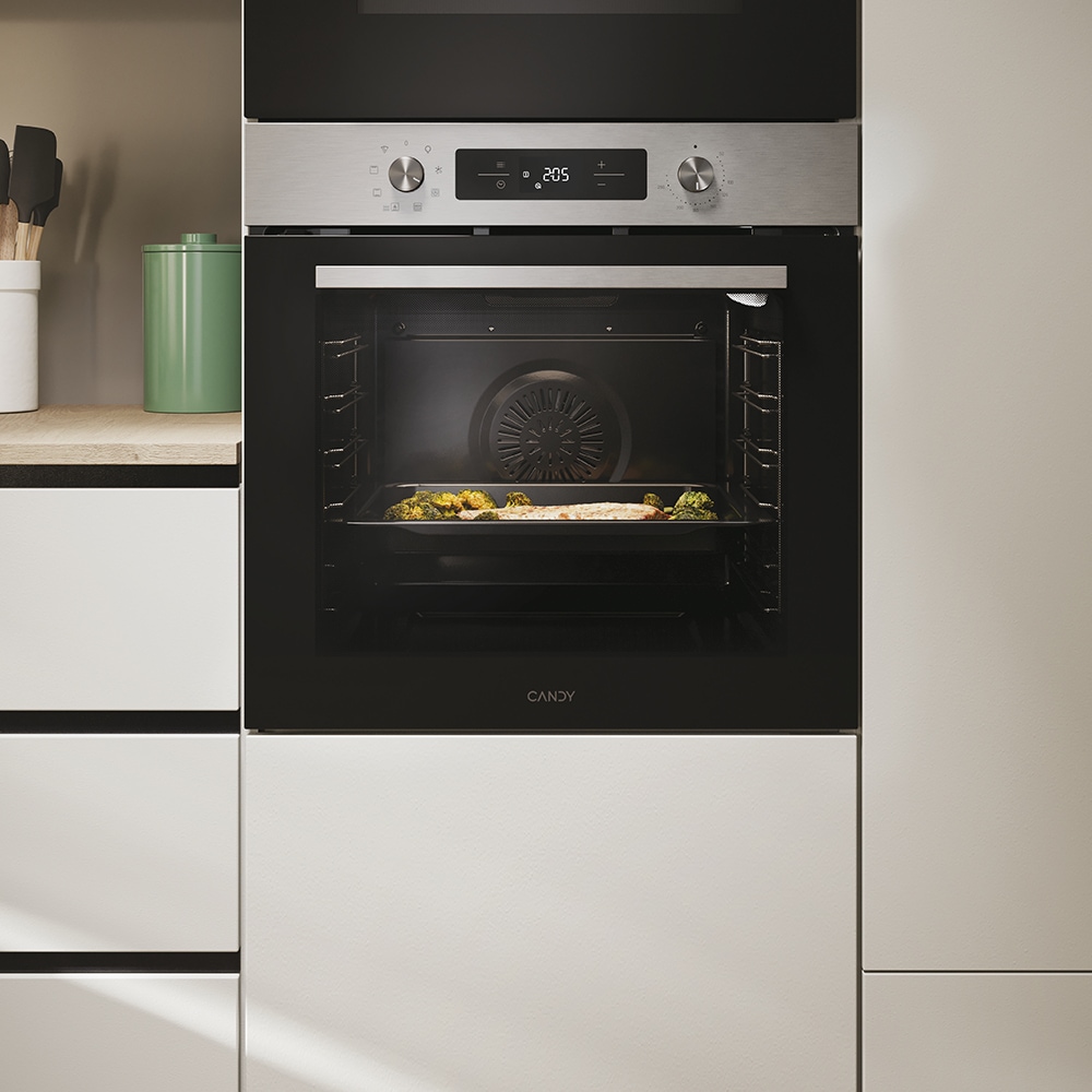Cuptor incorporabil CANDY Bake 600 CA6 NP3T3HTX, Electric, Autocuratare hidrolitica, 78 l, Clasa A++, Wi-Fi, inox