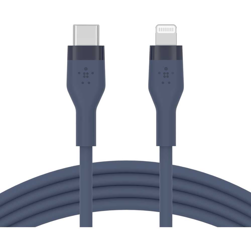Cablu date BELKIN CAA009bt3MBL, USB-C - Lightning, 3m, albastru