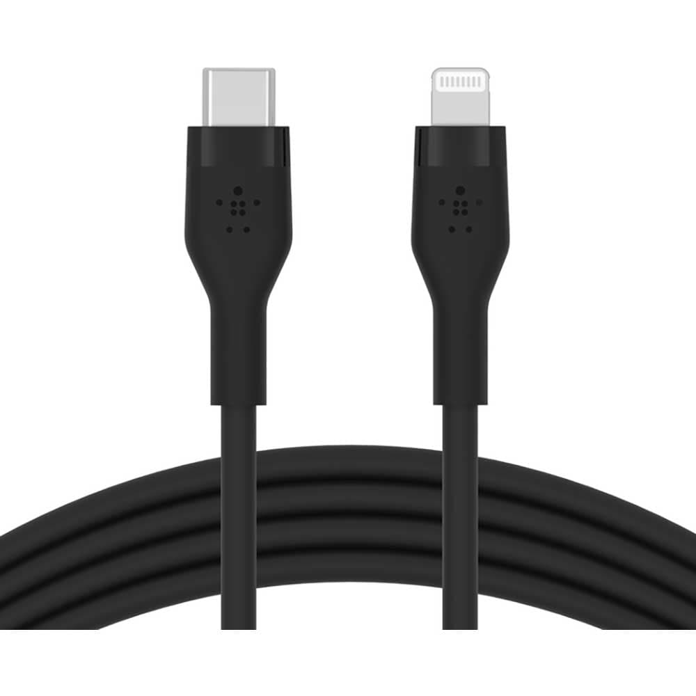 Cablu date BELKIN CAA009bt2MBK, USB-C - Lightning, 2m, negru