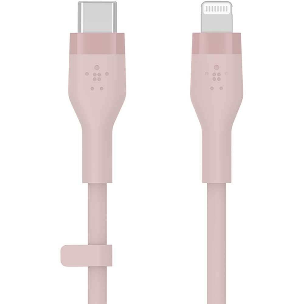 Cablu date BELKIN CAA009bt1MPK, USB-C - Lightning, 1m, roz
