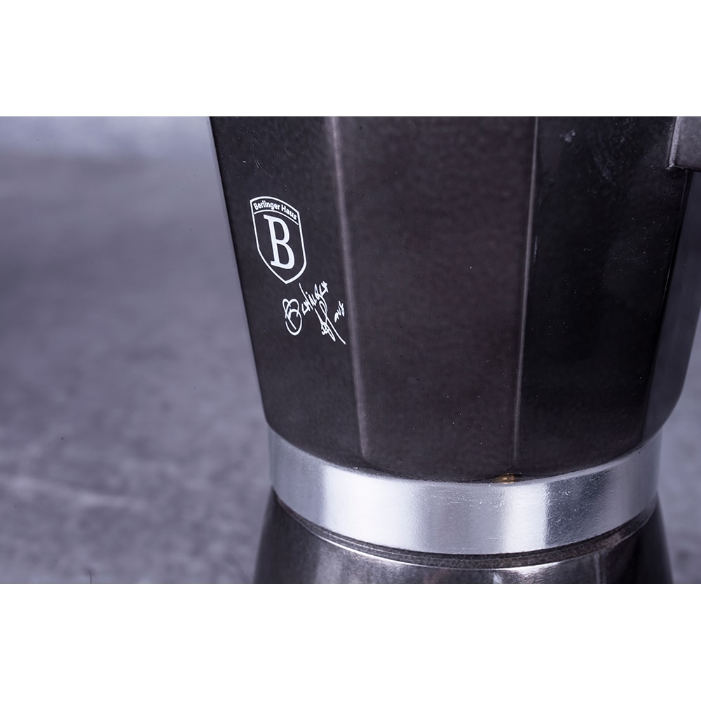 Espressor aragaz BERLINGER HAUS BH/6942, 6 cesti, aluminiu, negru