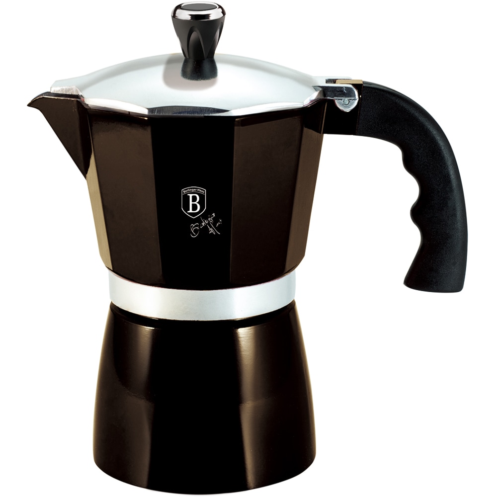 Espressor aragaz BERLINGER HAUS BH/6942, 6 cesti, aluminiu, negru