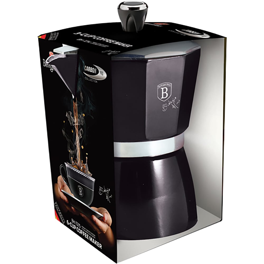 Espressor aragaz BERLINGER HAUS BH/7215, 6 cesti, aluminiu, gri