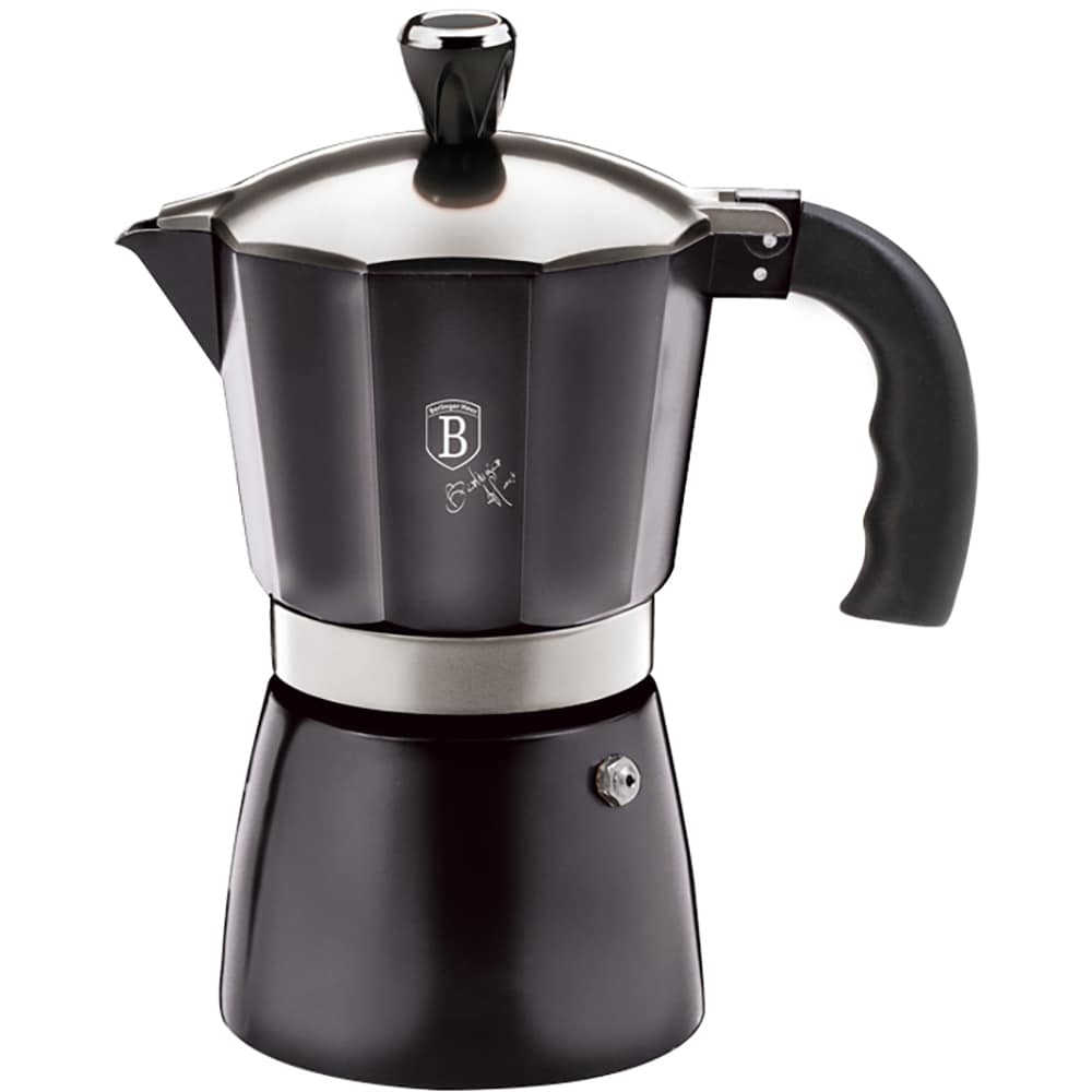 Espressor aragaz BERLINGER HAUS BH/7215, 6 cesti, aluminiu, gri