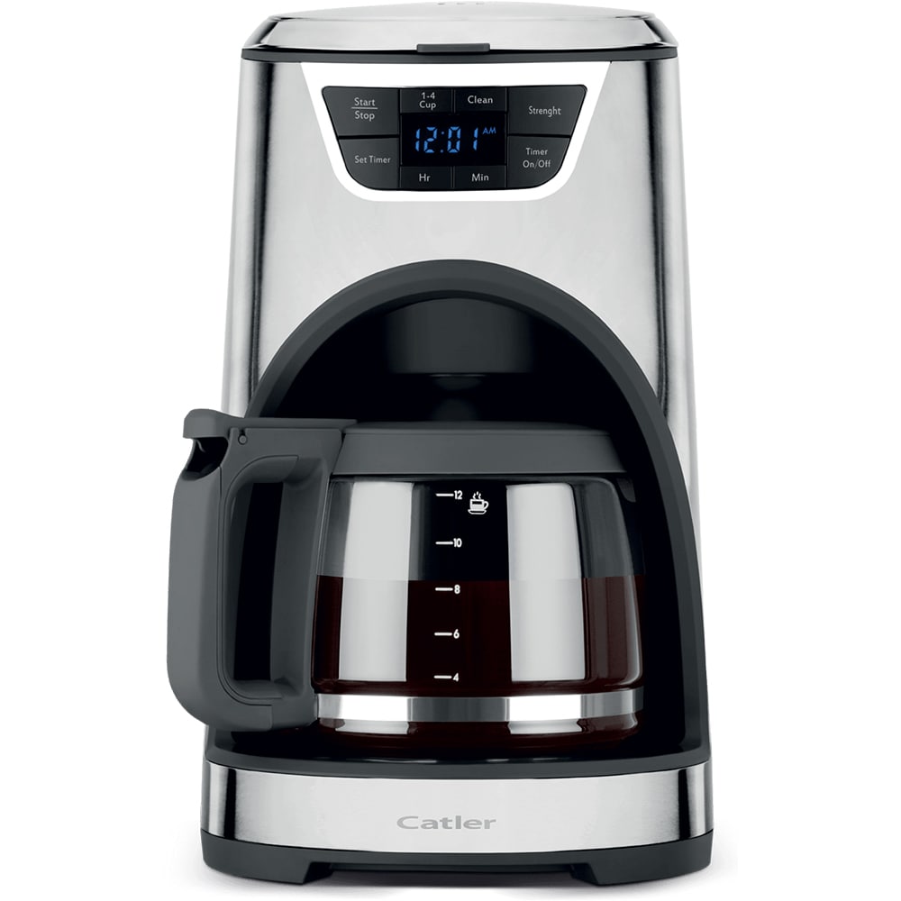 Cafetiera CATLER CM4010, 1.8l, 1000W, 15 cesti, argintiu-negru