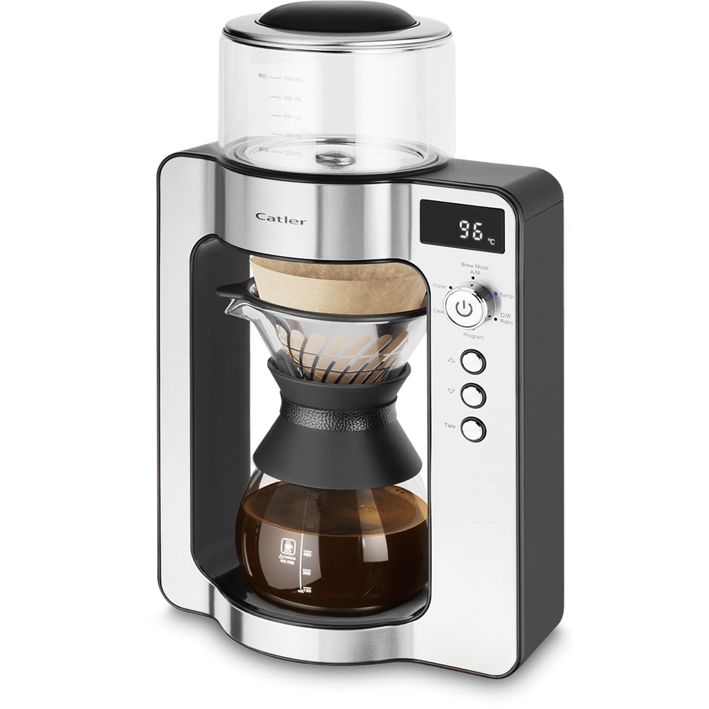 Cafetiera CATLER CM412, 1l, 1500W, 6 cesti, argintiu-negru