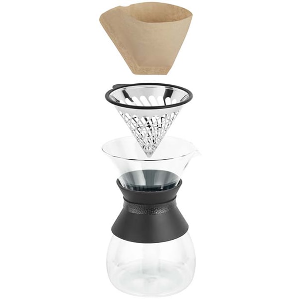 Cafetiera CATLER CM412, 1l, 1500W, 6 cesti, argintiu-negru