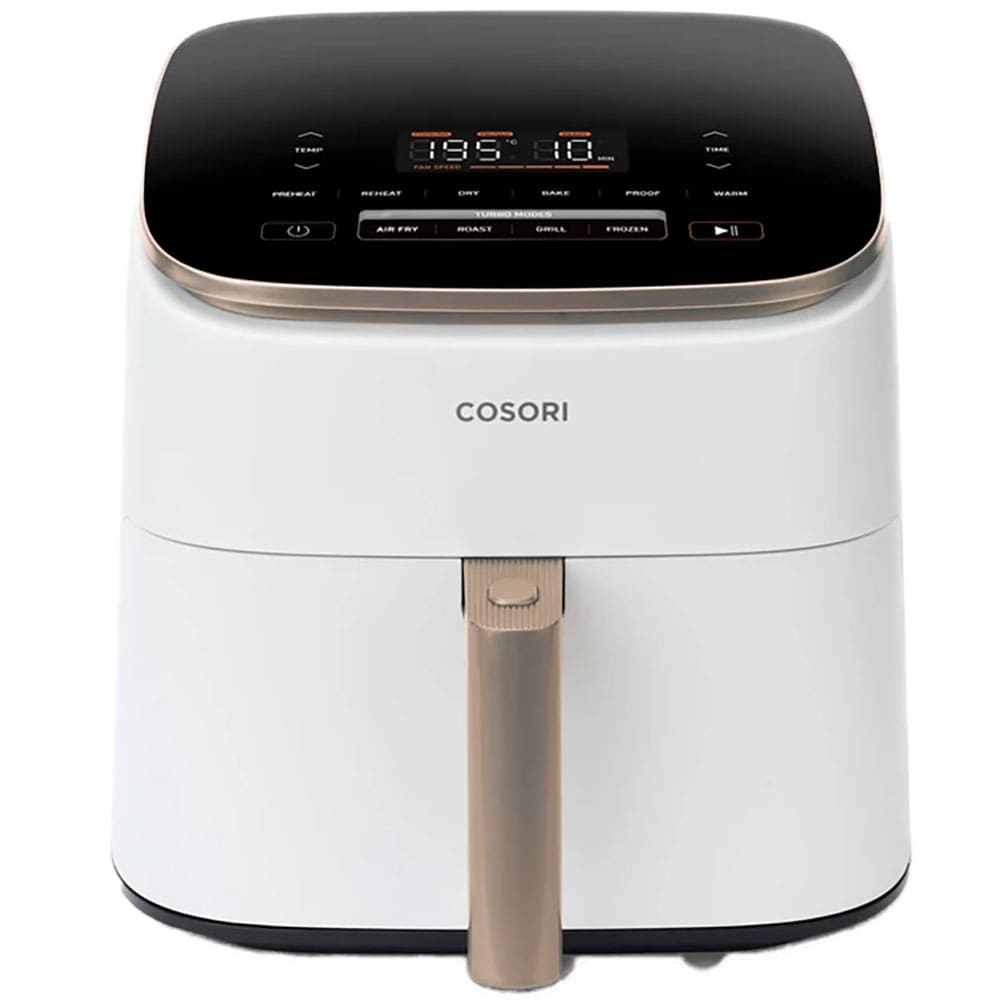 Friteuza cu aer cald COSORI TurboBlaze Chef Edition CAF-DC602-WEUR, 6l, 1700W, alb-auriu