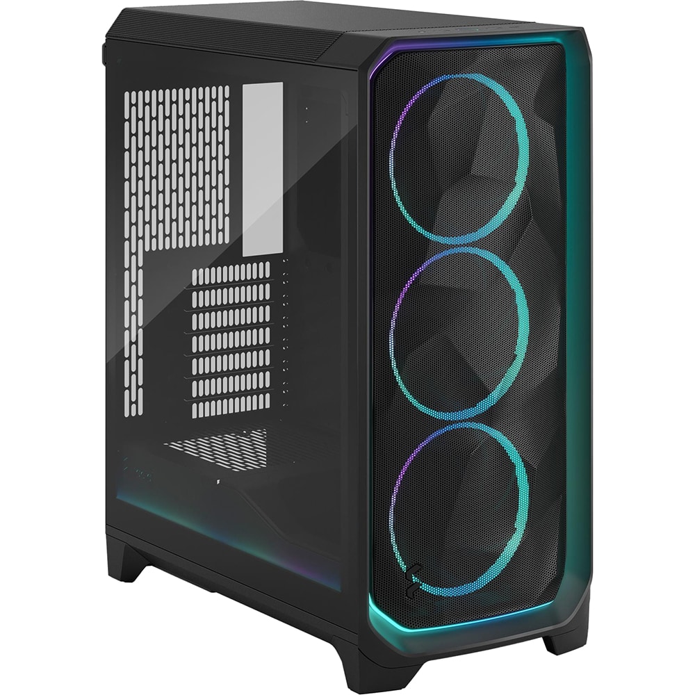 Carcasa PC FRACTAL DESIGN Meshify 3 Ambience Pro RGB Black TG Light Tint, USB Type-C 20Gbps, fara sursa, RGB, negru