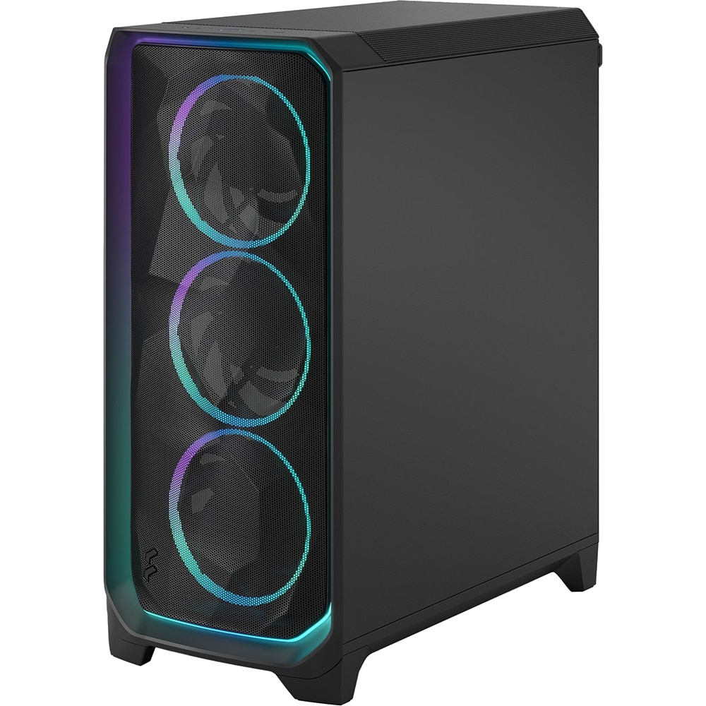 Carcasa PC FRACTAL DESIGN Meshify 3 Ambience Pro RGB Black TG Light Tint, USB Type-C 20Gbps, fara sursa, RGB, negru