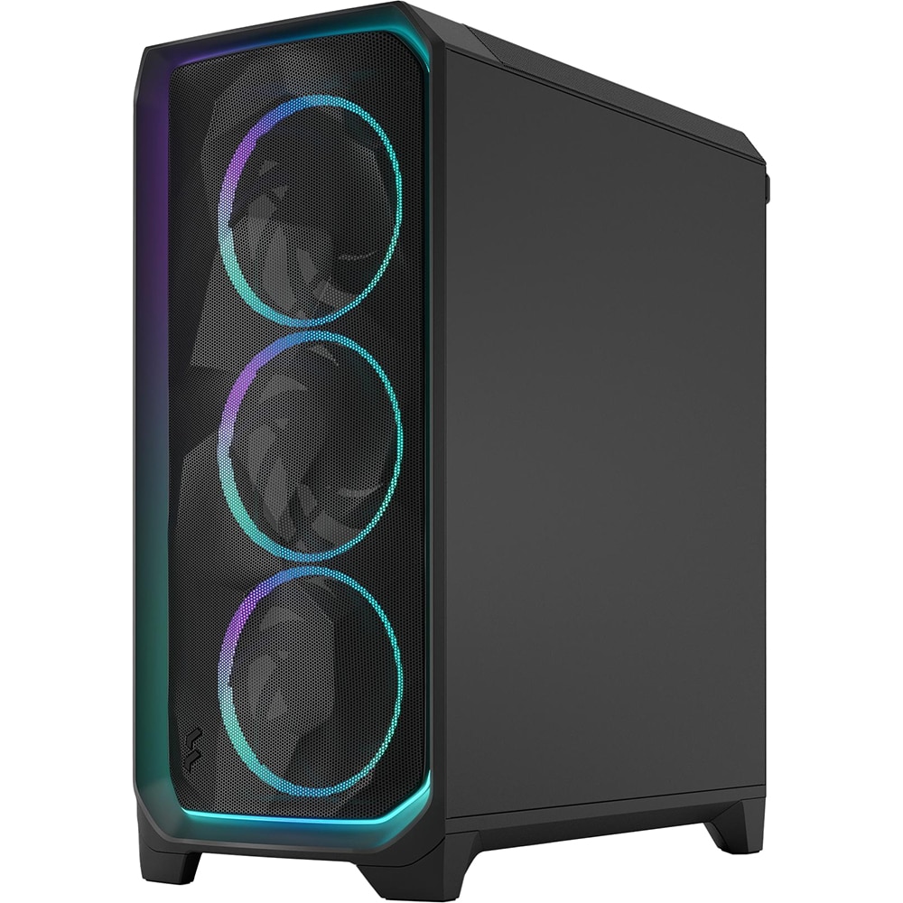 Carcasa PC FRACTAL DESIGN Meshify 3 Ambience Pro RGB Black TG Light Tint, USB Type-C 20Gbps, fara sursa, RGB, negru