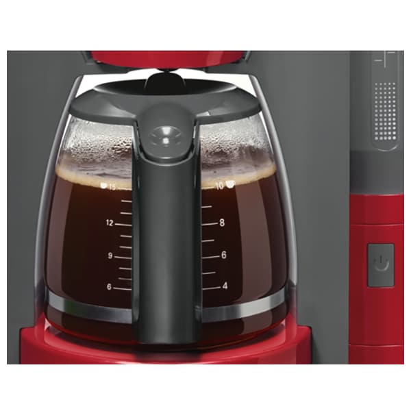 Cafetiera BOSCH ComfortLine TKA6A044, 1.25l, 1200W, 15 cesti, rosu-gri inchis