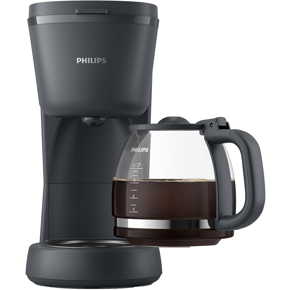 Cafetiera PHILIPS Essentials Collection Seria 1000 HD7430/90, 1.25l, 1000W, 10 cesti, negru