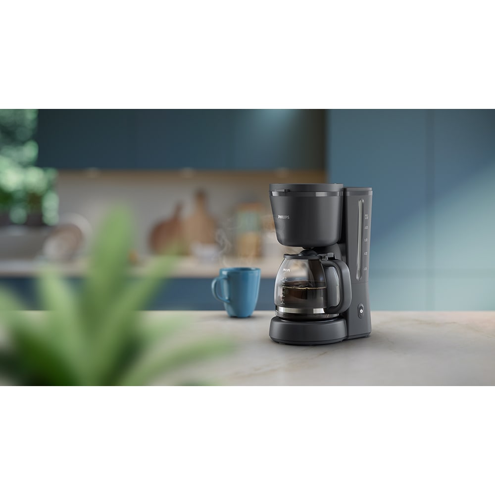 Cafetiera PHILIPS Essentials Collection Seria 1000 HD7430/90, 1.25l, 1000W, 10 cesti, negru