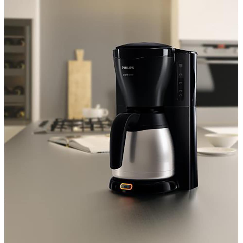 Cafetiera PHILIPS Cafe Gaia HD7544/20, 1.2l, 1000W, 15 cesti, negru-argintiu