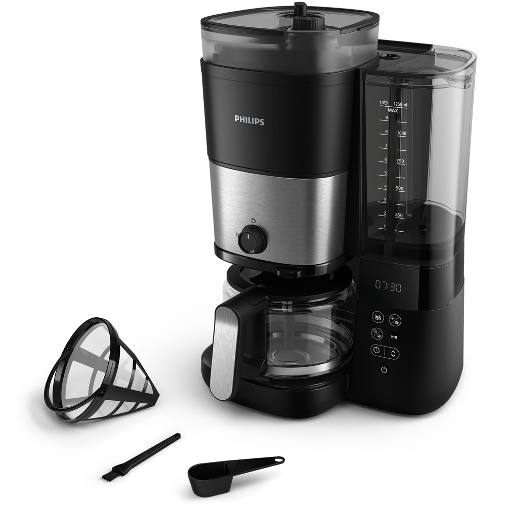 Cafetiera PHILIPS HD7900/50 All-in-1Brew HD7900/50, 1.25l, 1000W, 10 cesti, negru-argintiu