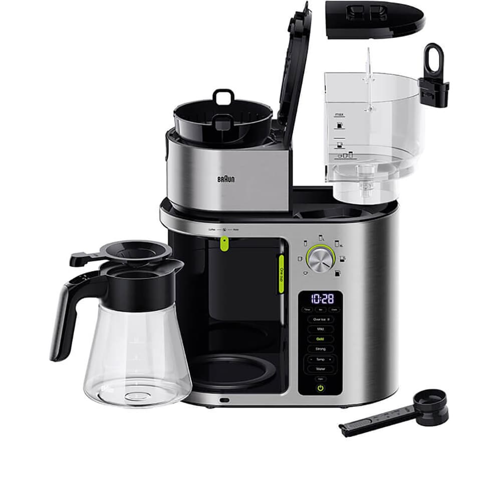 Cafetiera BRAUN MultiServe KF9170BK, 1.5l, 1750W, 10 cesti, argintiu-negru