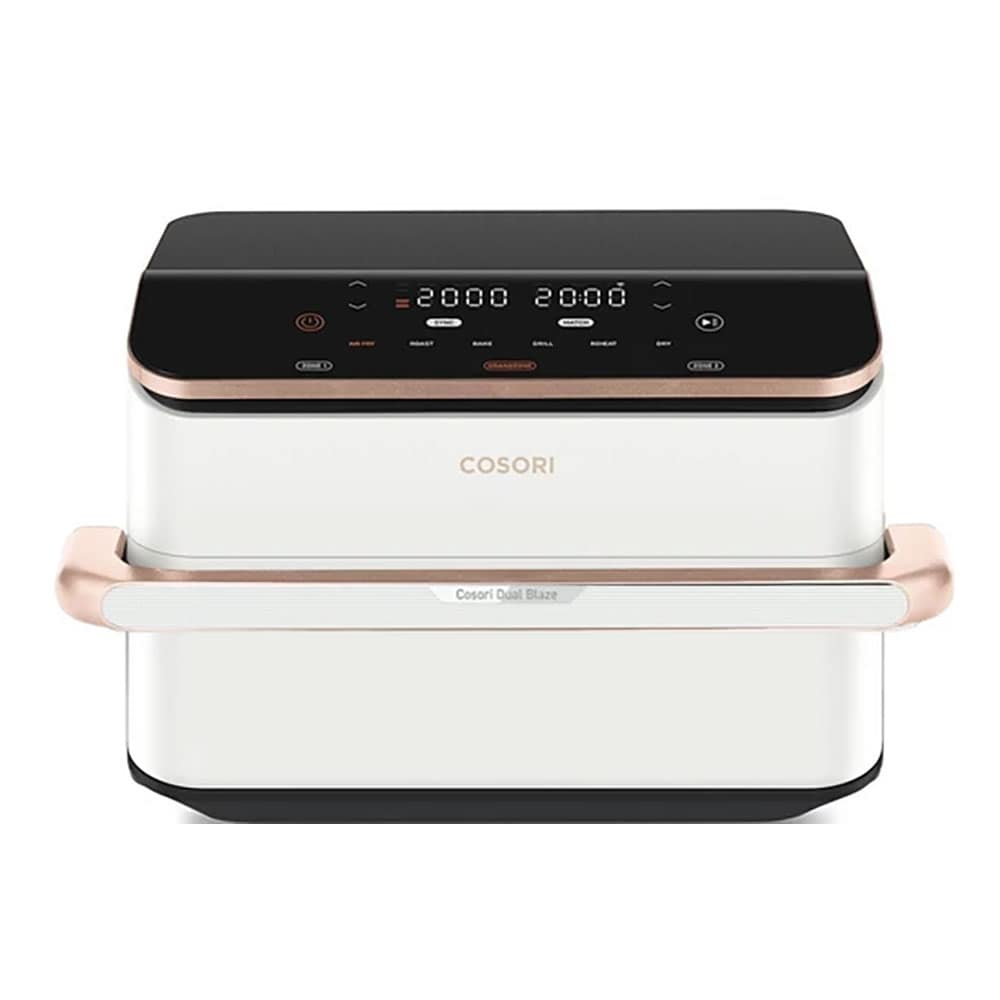 Friteuza cu aer cald dubla COSORI CAF-TF101S-WEUR-277A, 10l, 2800W, alb-auriu
