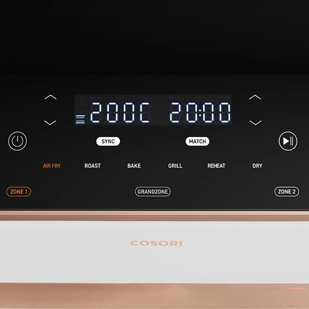 Friteuza cu aer cald dubla COSORI CAF-TF101S-WEUR-277A, 10l, 2800W, alb-auriu