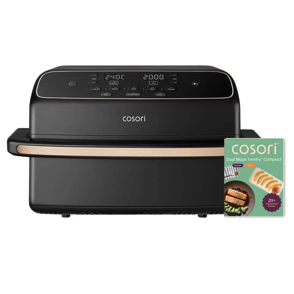 Friteuza cu aer cald dubla COSORI CAFTF801CEUR, 8.6l, 2700W, negru-auriu