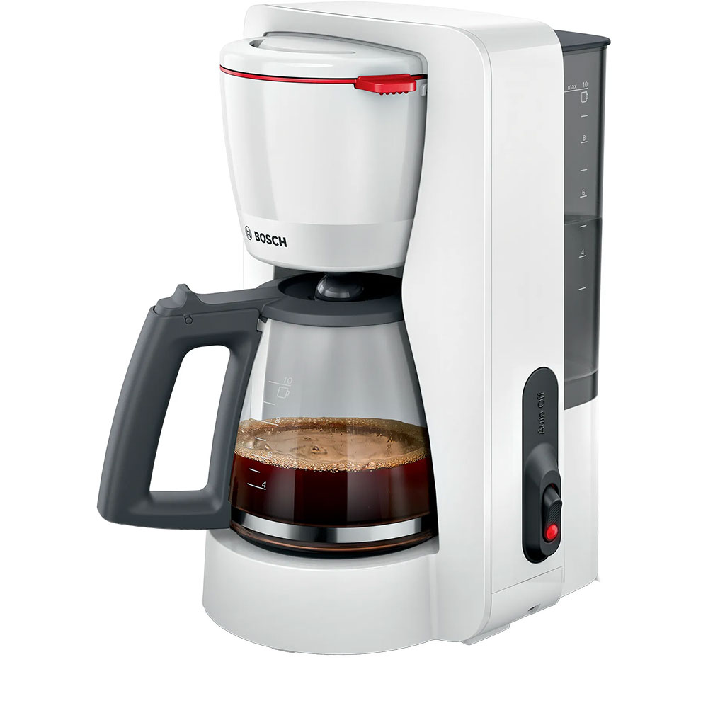 Cafetiera BOSCH MyMoment TKA2M111, 1.4l, 1200W, 15 cesti, alb-gri inchis