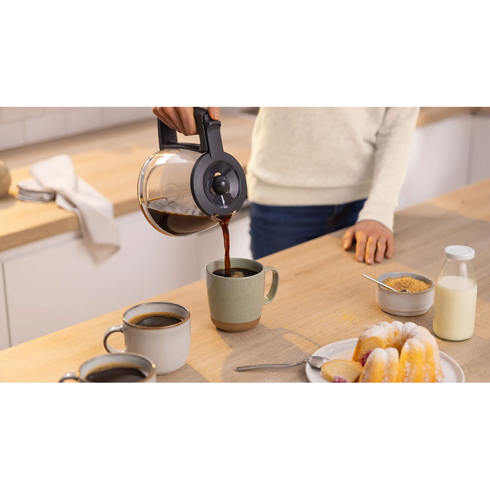 Cafetiera BOSCH MyMoment TKA2M111, 1.4l, 1200W, 15 cesti, alb-gri inchis