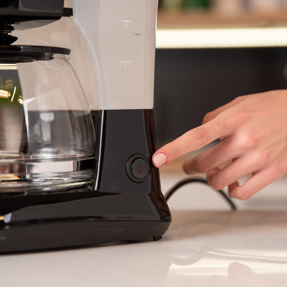 Cafetiera VORTEX VO4012, 1.25l, 750W, 10 cesti, negru