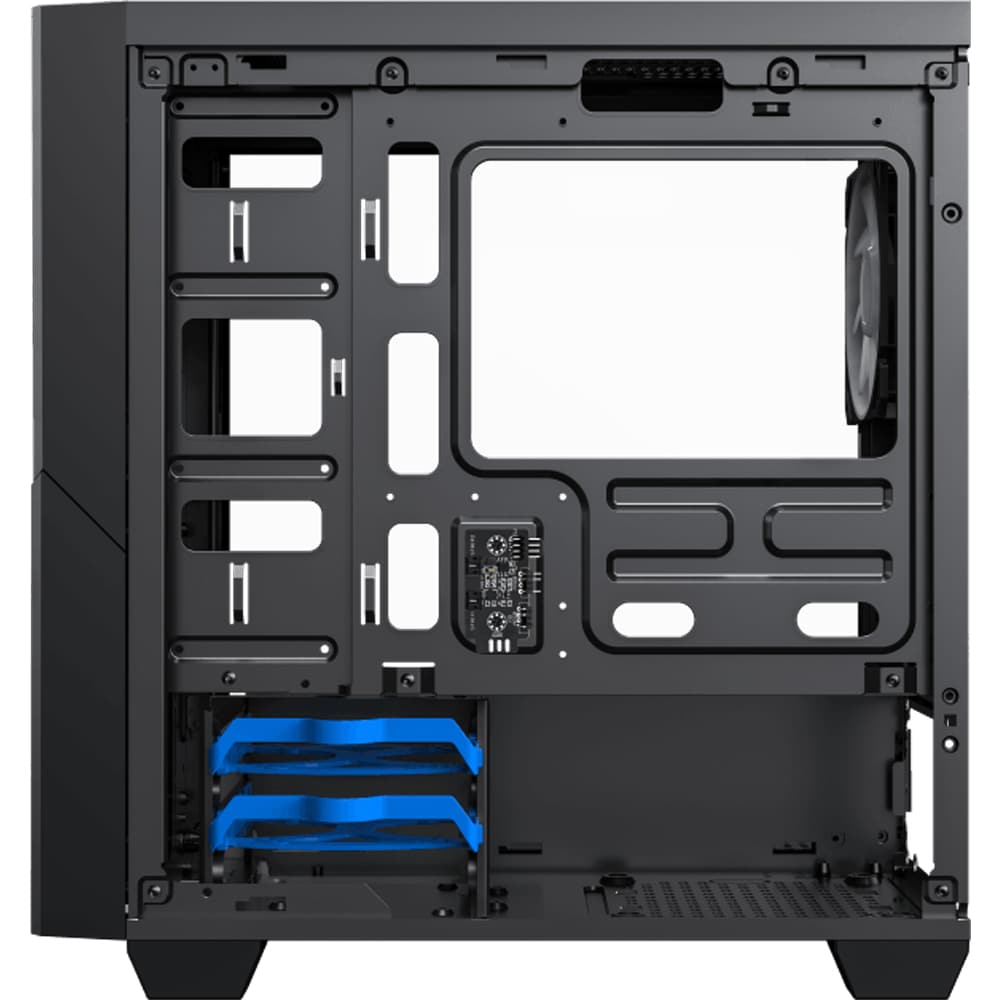 Carcasa PC GAMEMAX Cyclops Black Red, USB 3.0, fara sursa, iluminare ARGB, negru