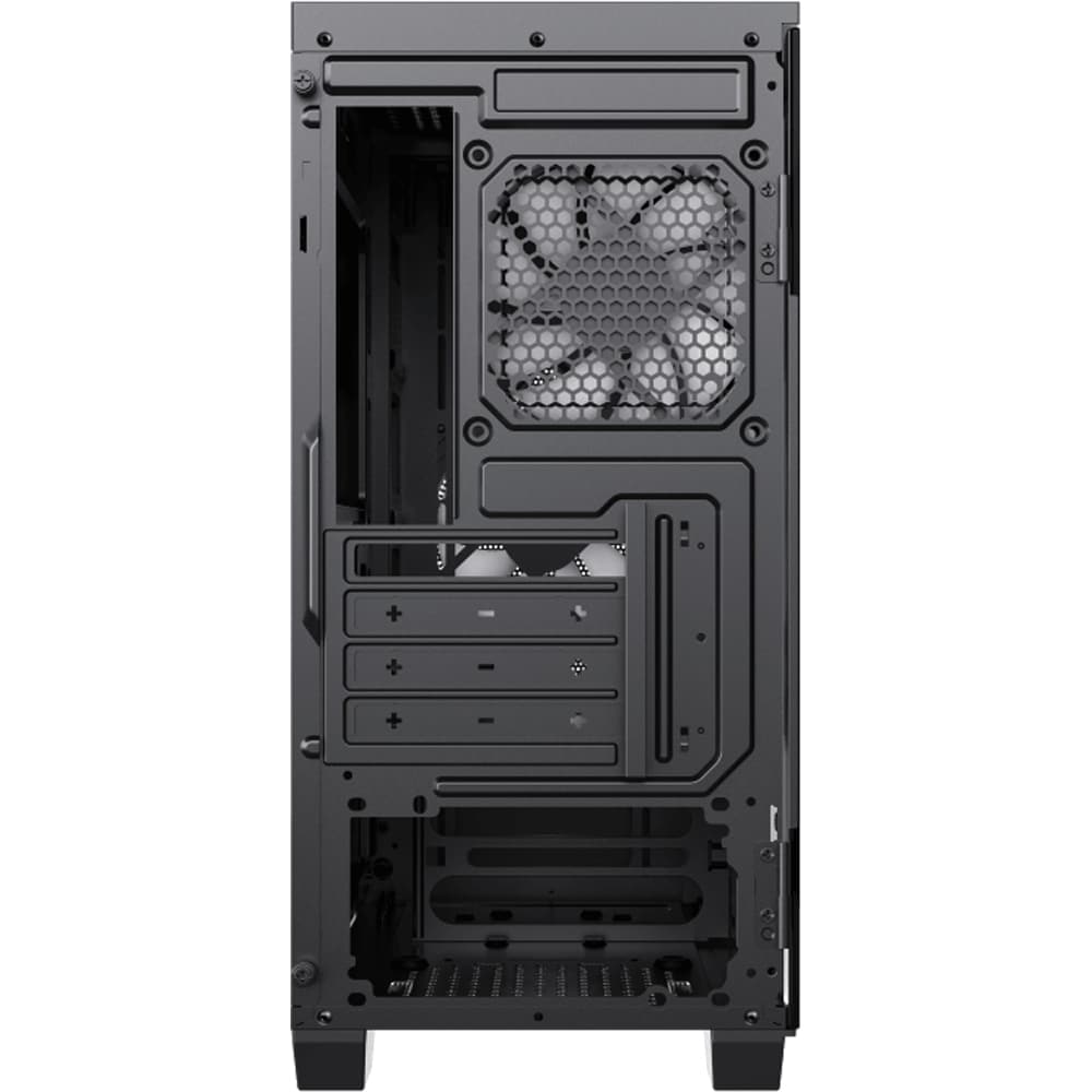 Carcasa PC GAMEMAX Cyclops Black Red, USB 3.0, fara sursa, iluminare ARGB, negru