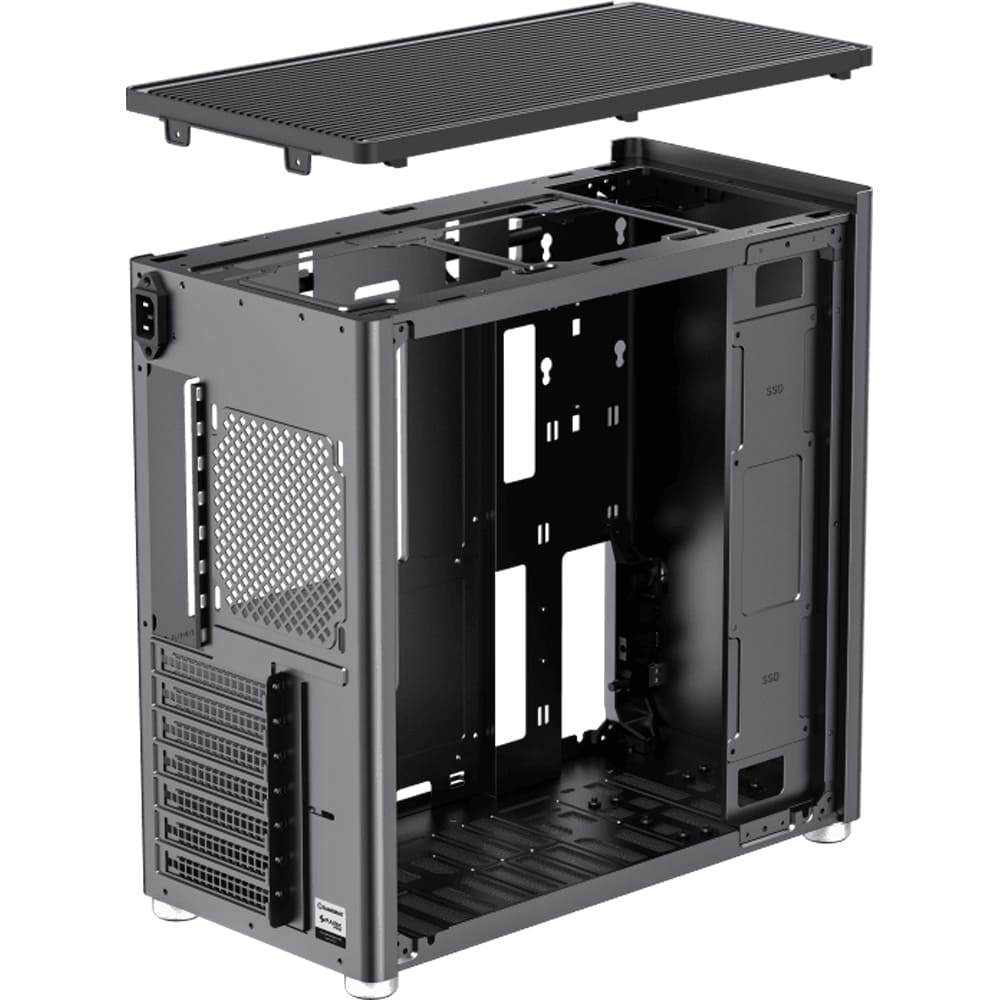 Carcasa PC GAMEMAX Meshbox Black, USB 3.2 type C, fara sursa, negru