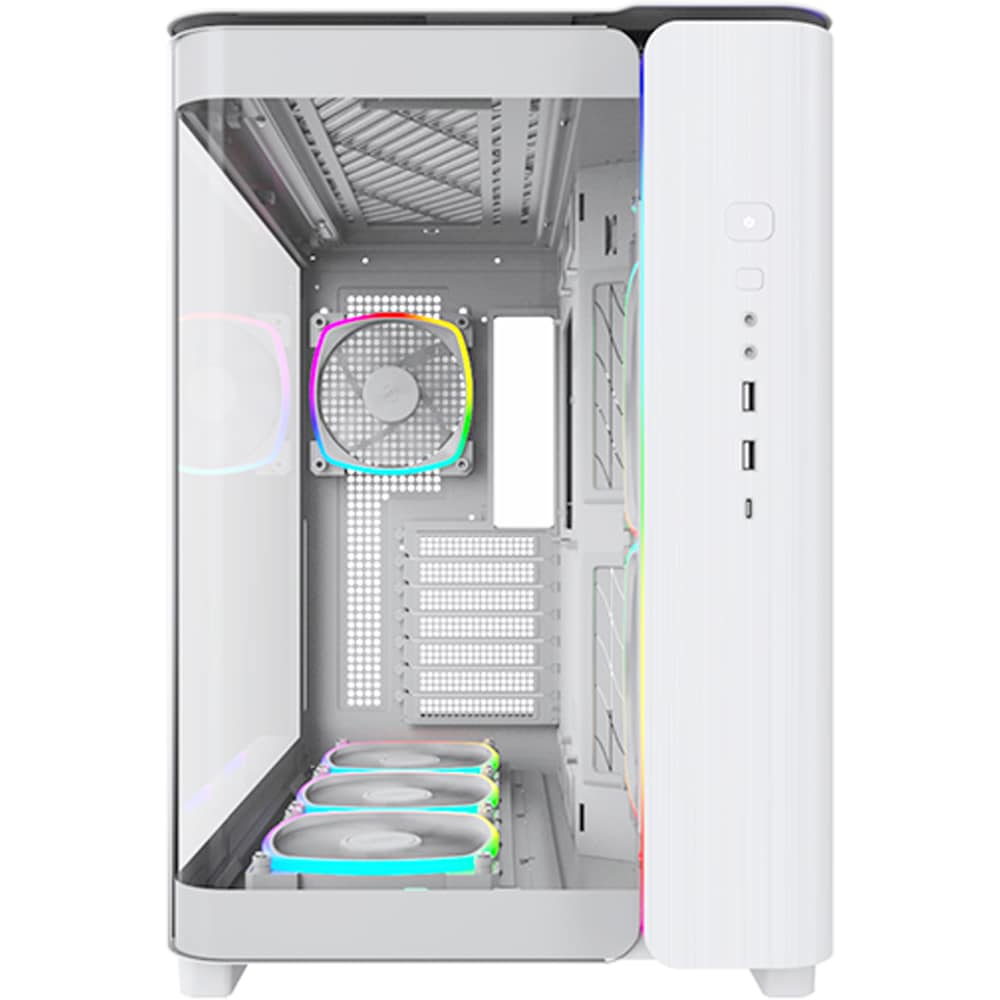 Carcasa PC MONTECH King Pro 95, USB Type-C, fara sursa, iluminare ARGB, alb