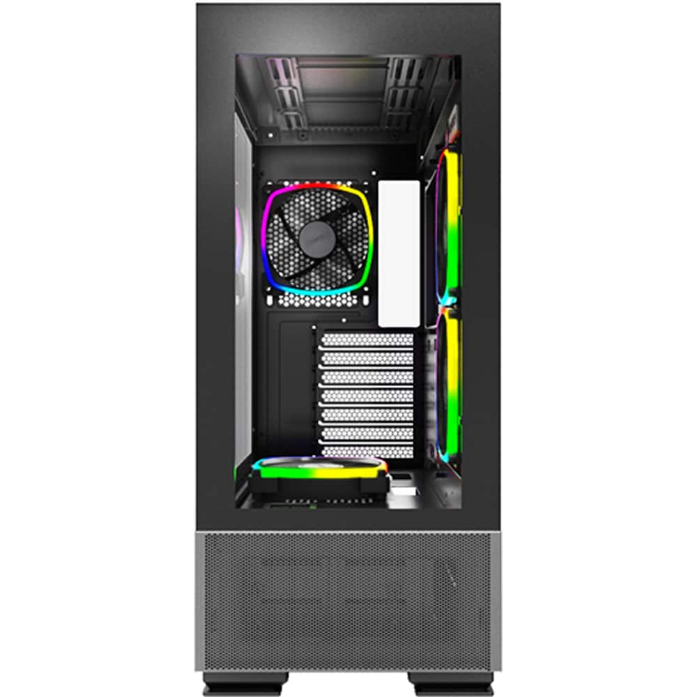 Carcasa PC MONTECH Sky Two, USB Type-C, fara sursa, iluminare ARGB, negru