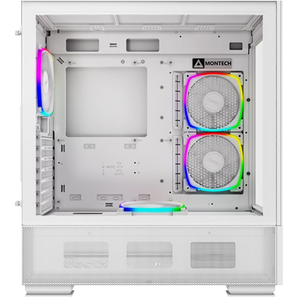 Carcasa PC MONTECH Sky Two, USB Type-C, fara sursa, iluminare ARGB, alb