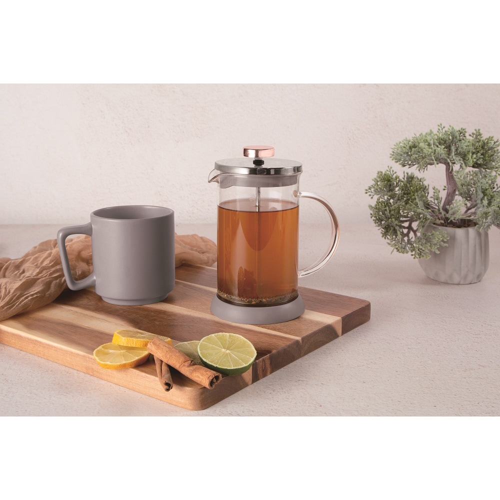 Infuzor ceai BERLINGER HAUS BH8588, 0.6l, sticla/otel inoxidabil, transparent