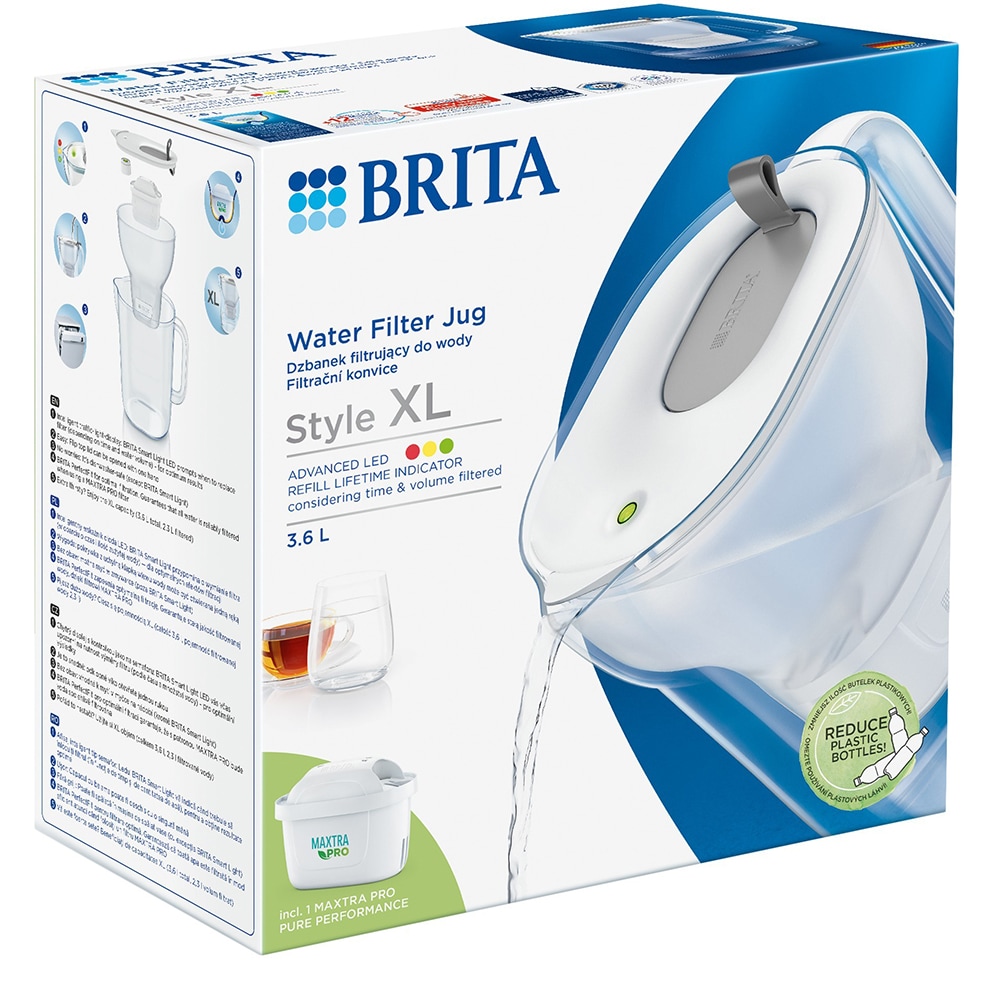 Cana filtranta BRITA Style BR1052803, 3.6l, alb-gri